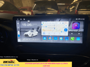 Hyundai Santafe 2019 gắn màn hình Oled 12.3 inch Cam 360 2 Hyundai Santafe 2019 gắn màn hình Oled 12.3 inch Cam 360 Thanh Bình Auto