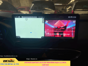 Hyundai Santafe 2019 gắn màn hình Oled 12.3 inch Cam 360 3 Hyundai Santafe 2019 gắn màn hình Oled 12.3 inch Cam 360 Thanh Bình Auto
