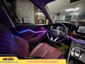 Hyundai Santafe 2021 lắp Led nội thất V5 1 Hyundai Santafe 2021 lắp Led nội thất V5 Thanh Bình Auto
