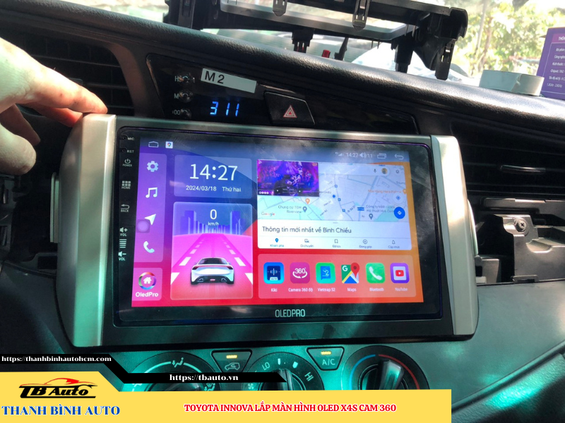Toyota Innova gắn màn hình Oled X4S Cam 360 7 Toyota Innova gắn màn hình Oled X4S Cam 360 Thanh Bình Auto