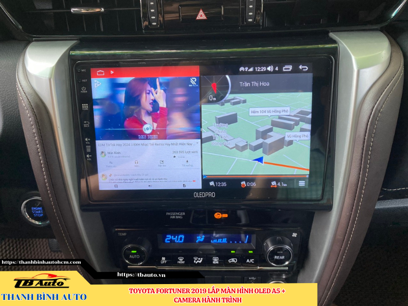 Toyota Fortuner 2019 gắn màn hình Oled A5 + Camera hành trình 13 Toyota Fortuner 2019 gắn màn hình Oled A5 + Camera hành trình Thanh Bình Auto