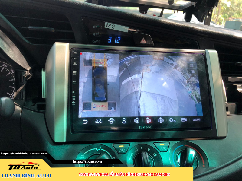 Toyota Innova gắn màn hình Oled X4S Cam 360 12 Toyota Innova gắn màn hình Oled X4S Cam 360 Thanh Bình Auto