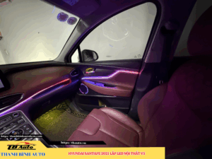 Hyundai Santafe 2021 lắp Led nội thất V5 3 Hyundai Santafe 2021 lắp Led nội thất V5 Thanh Bình Auto