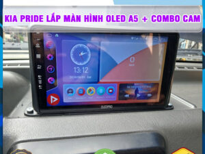 Kia Pride lắp màn hình Oled A5 + Combo Cam Thanh Bình Auto