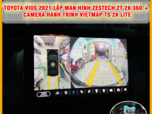 Toyota Vios 2021 lên màn hình Zestech ZT 2K 360 + Camera hành trình VietMap TS 2K Lite Thanh Bình Auto