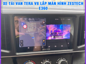 Xe tải van Tera V8 lắp màn hình Zestech E360 Thanh Bình Auto