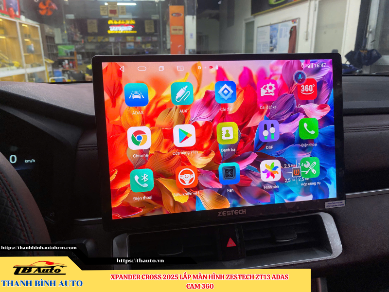 Xpander Cross 2025 lắp màn hình Zestech ZT13 ADAS Cam 360 Thanh Bình Auto