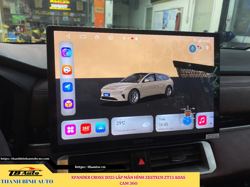 Xpander Cross 2025 lắp màn hình Zestech ZT13 ADAS Cam 360 Thanh Bình Auto