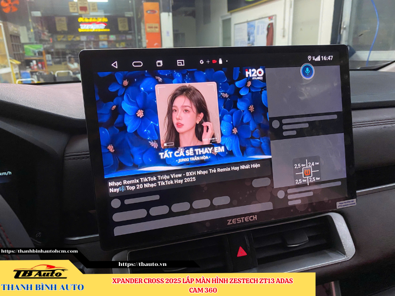 Xpander Cross 2025 lắp màn hình Zestech ZT13 ADAS Cam 360 Thanh Bình Auto