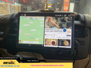 Ford Transit gắn màn hình Oled 13inch Thanh Bình Auto