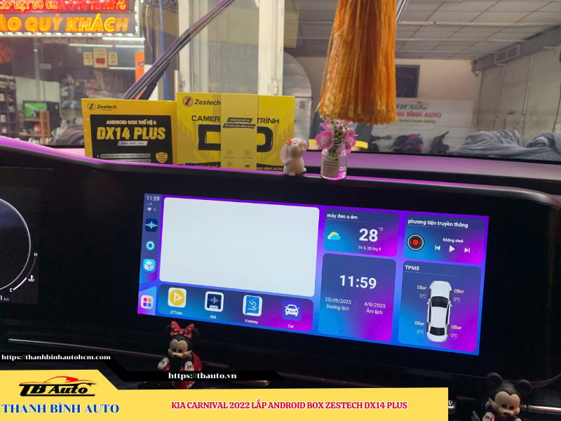 Kia Carnival 2022 lắp Android Box Zestech DX14 Plus Thanh Bình Auto
